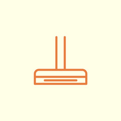 broom line icon