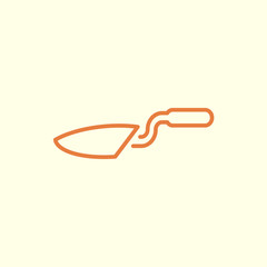 trowel line icon