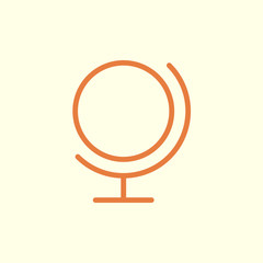 globe line icon