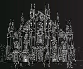 Sketch Milan Cathedral