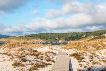 Strandaufgang Praia de Laxe (Playa De Laxe) Spanien Galicien Costa da Morte