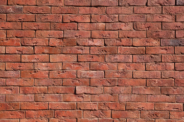 Texture of red brick. Background of brick