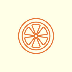 orange, lemon line icon