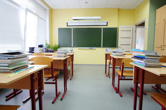 Interior of an empty school class