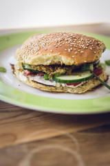 homemade veggie burger