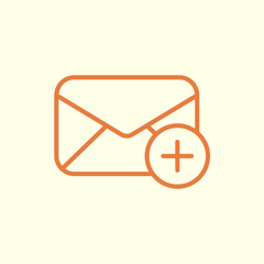 mail letter line icon