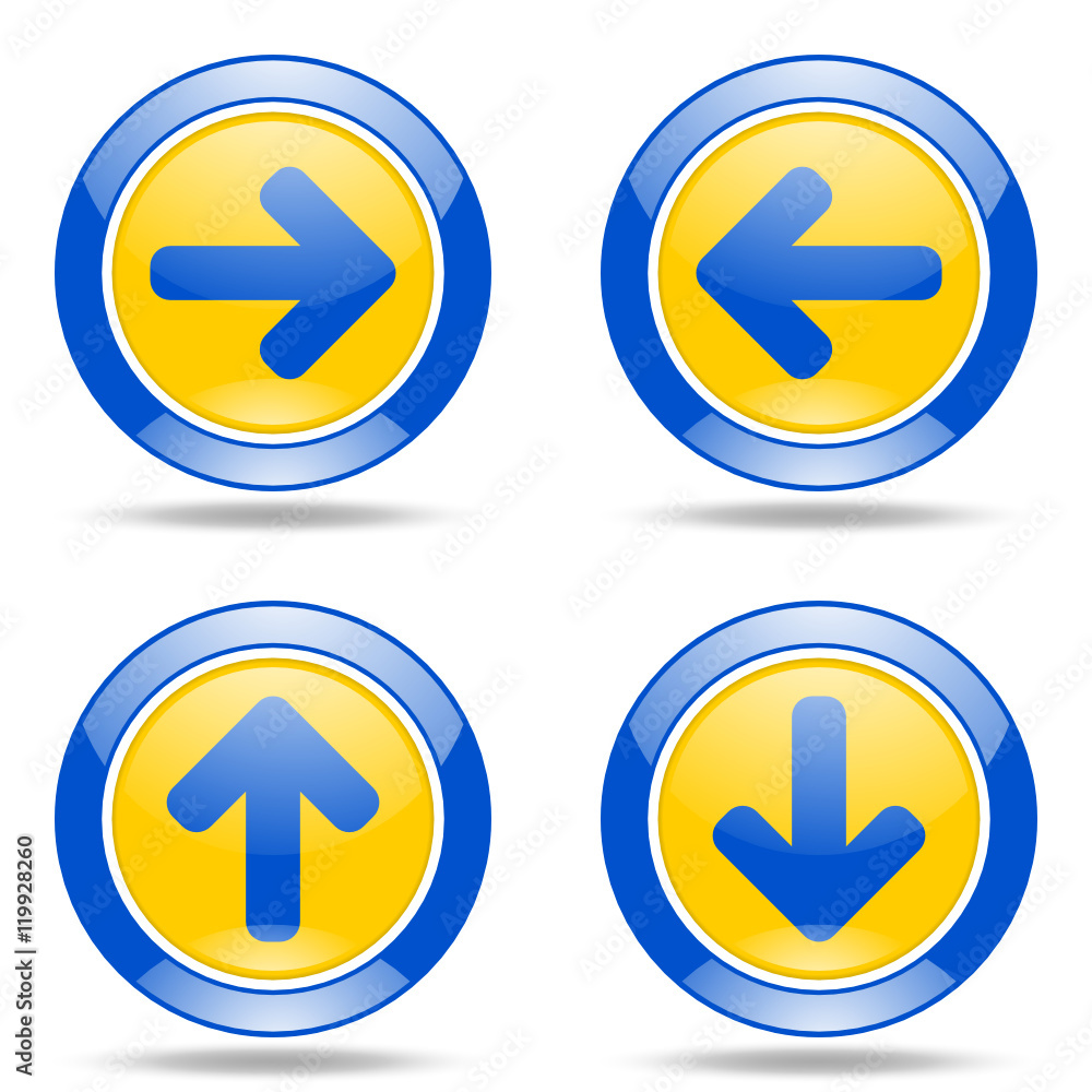 Poster Arrows web vector glossy icon set