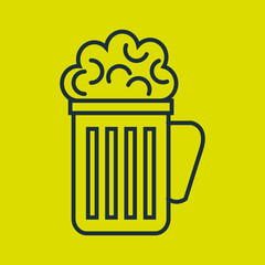 glass beer cup icon vector illustration eps10