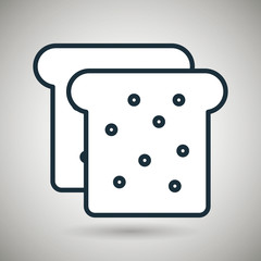 bread bakery chop icon vector illustration eps10
