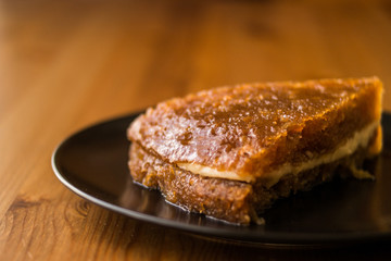 Turkish Traditional Dessert Ekmek Kadayifi / Bread Pudding