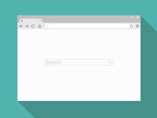 Browser window vector illustration. Browser or web browser in flat style. Window concept internet browser. Mockup browser screen design.