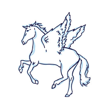 Pegasus on a white background