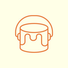 paint bucket line icon