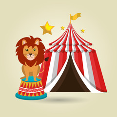 Obraz premium big top circus icon vector illustration eps10 eps 10