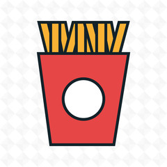 french fries fast food vector illustration eps10