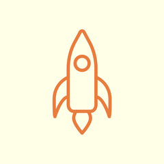 rocket line icon