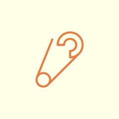 safety pin line icon