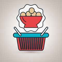 basket shop market icon vector illustration eps10 eps 10