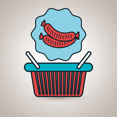 basket shop market icon vector illustration eps10 eps 10