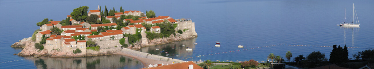 Fototapeta na wymiar Island Of Sveti Stefan. Montenegro