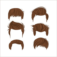 male hair styles head icon. salon and fashion theme. Colorful and isolated design. Vector illustration