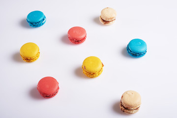 macaroon on a white background from above