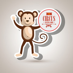 monkey circus icon vector illustration eps10 eps 10