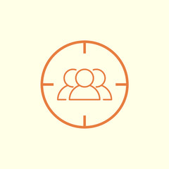 target audience line icon