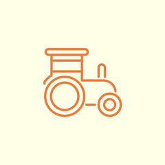 tractor line icon