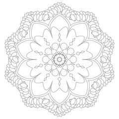 Mandala. Round Ornament Pattern.Vintage decorative elements. Oriental pattern illustration.