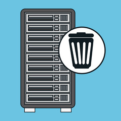 server computer trash spam vector illustration eps10 eps 10