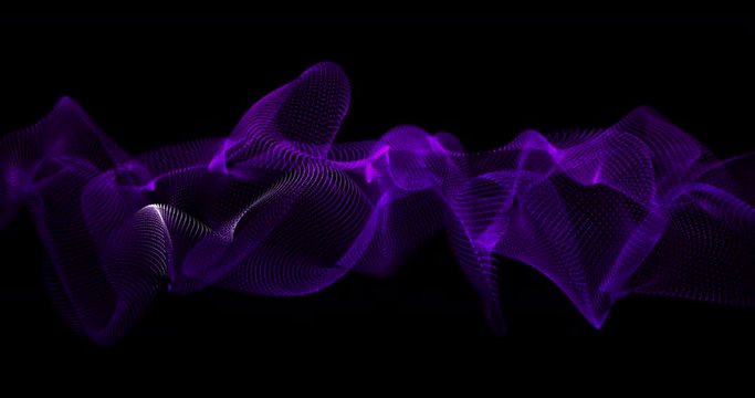 Futuristic Particles Wave Abstract Background - Creative Design Element