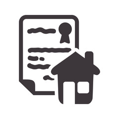 house home insurance seal stamp protection security accident icon. Flat and Isolated design. Vector illustration