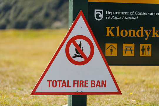 Total Fire Ban Road Sign 