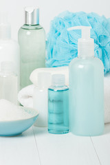 Spa Kit. Shampoo, Soap Bar And Liquid. Shower Gel. Aromatherapy