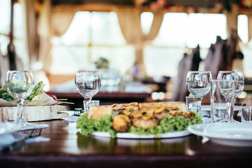 beautifully served table in a restaurant