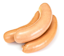 Wieners, Sausages on White Background