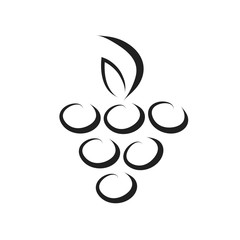 Vector silhouette of grapes.