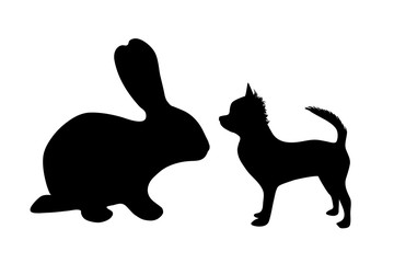 Vector silhouette of animal.