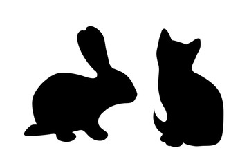 Vector silhouette of animal.