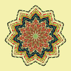 Abstract image, colorful graphics and tapestries It can be used as a pattern for the fabric