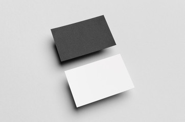 Black & White Business Card Mock-Up (85x55mm)
