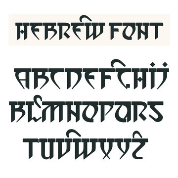 Hebrew Style Font.