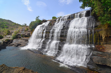 Waterfall Chute de Djourougui in the region of Fouta Djallon in Guinea
