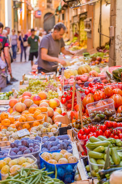 Fruit and vegetables stall in Italy