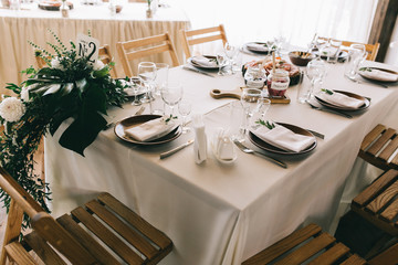 Rustic wedding tables