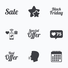 Sale icons. Best special offer symbols