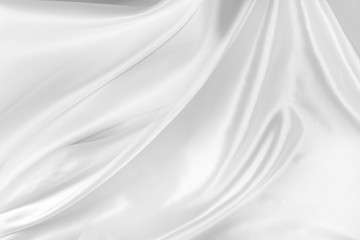 Fototapeta na wymiar White silk material fabric texture