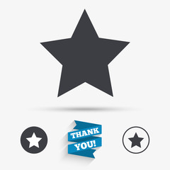 Star sign icon. Favorite button. Navigation