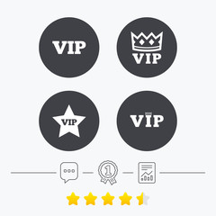VIP icons. Very important person symbols.